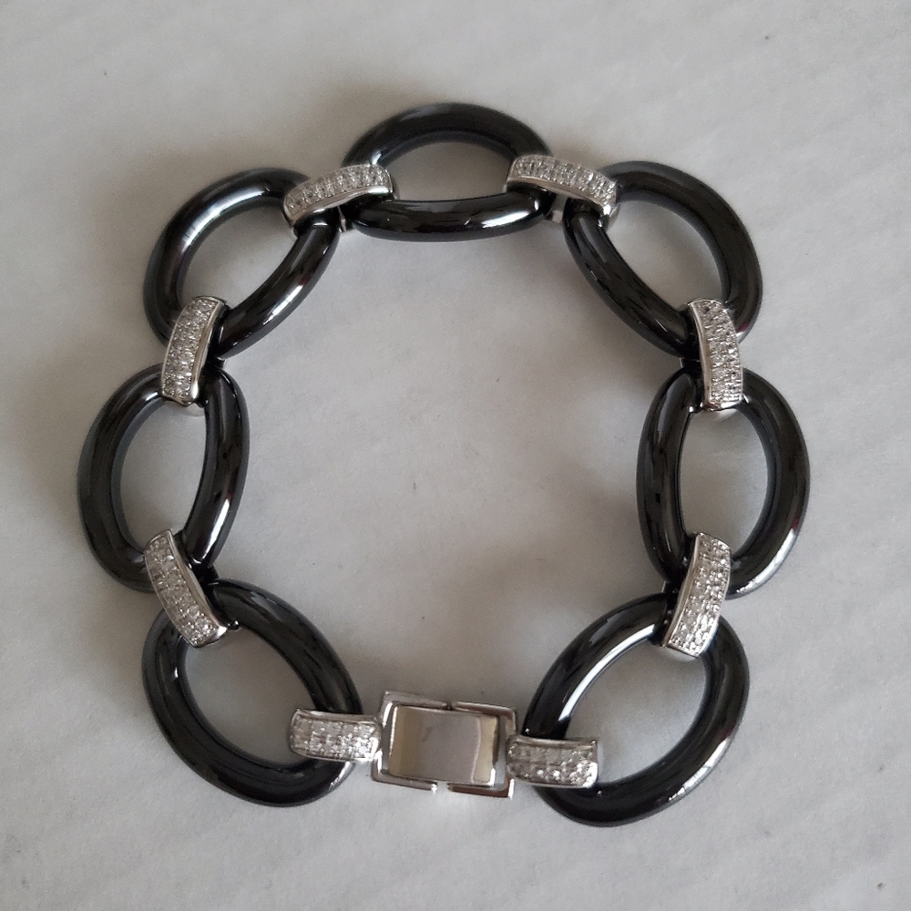 Ceramic & Australian Crystal Link Bracelet